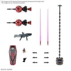 Bandai Model Kit Gundam HG Red Gundam gMS-a GQ 1:144